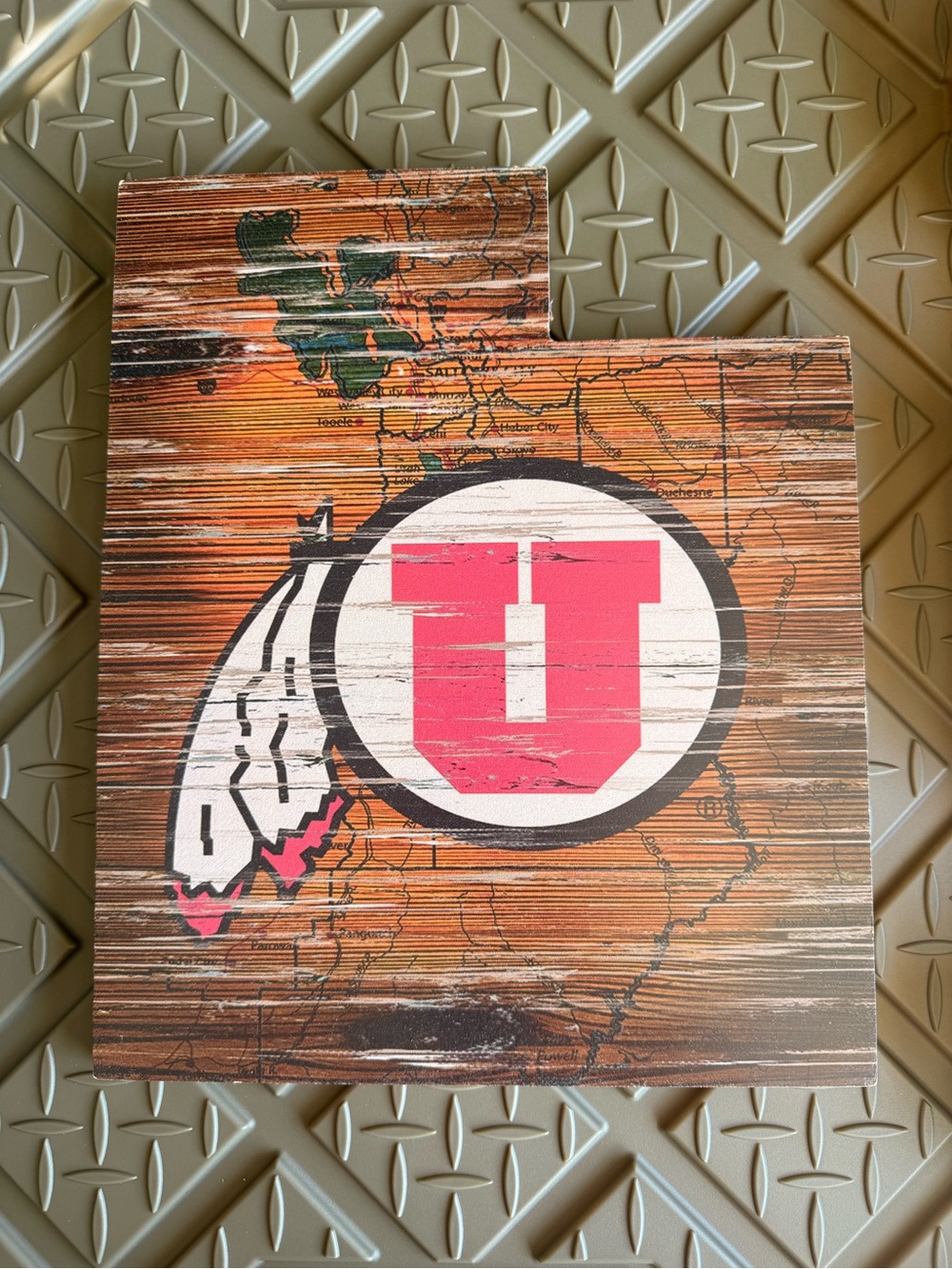 University of Utah Utes UT Wood Team Logo Wall Decor